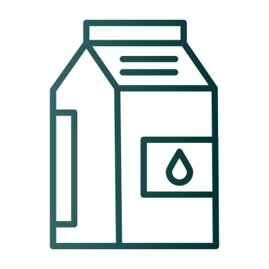 süt paketi simgesinin vektör illüstrasyonu 