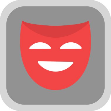 Tiyatro maskesi. Web simgesi basit illüstrasyon  