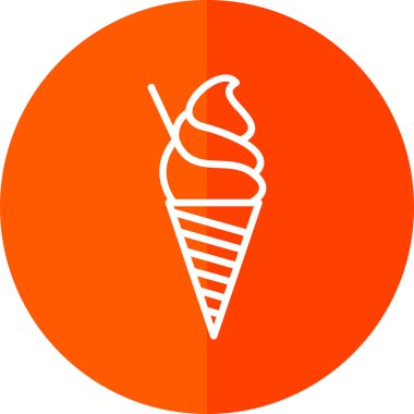 dondurma simgesi, vektör illüstrasyonu 