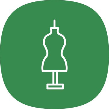 Manken düz vektör simgesi