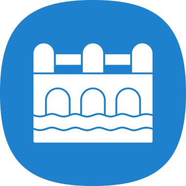 Yüzme havuzu simgesinin vektör illüstrasyonu