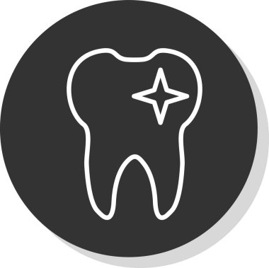 Diş düzlüğü simgesi, vektör illüstrasyonu