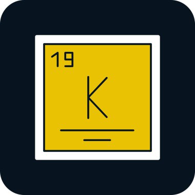 Bir kimyasal simgenin vektör illüstrasyonu