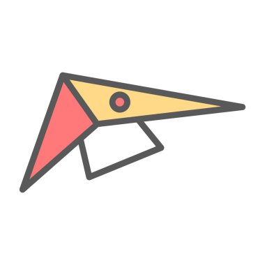 Kağıt Uçak simge vektör çizim