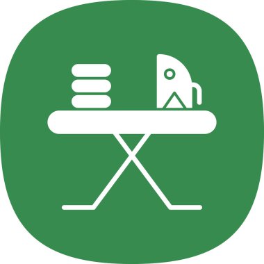 Ütü tahtası simgesi illüstrasyonu 