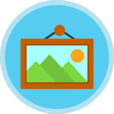 vektör illüstrasyonu, resim resminin simgesi