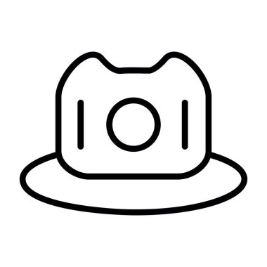 Kask simgesi, vektör illüstrasyonu