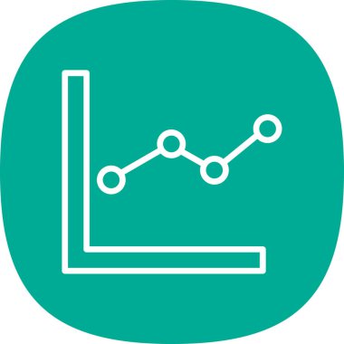 İş grafiği. Grafik düz simgesi