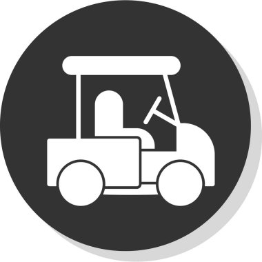 Traktör simgesi, vektör illüstrasyonu