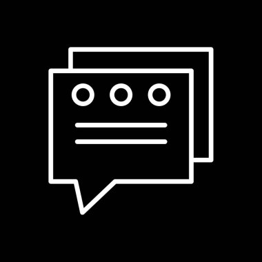 Grafik düz konuşma baloncukları simgesi, vektör illüstrasyonu