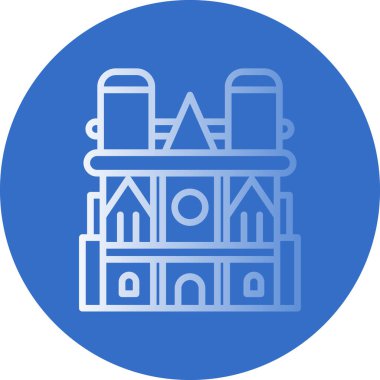 Bina. Web simgesi basit illüstrasyon