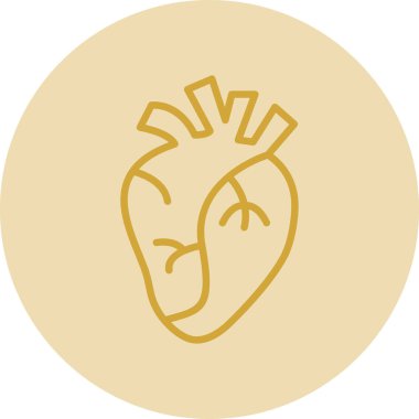 İnsan kalbi simgesi, vektör illüstrasyonu basit tasarım