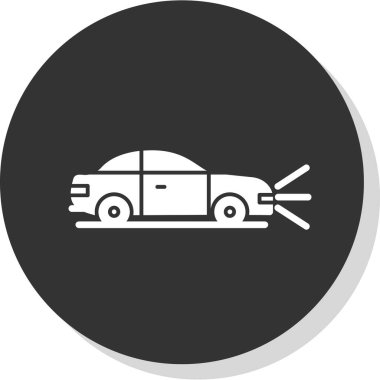 Araba kazası vektör simgesi