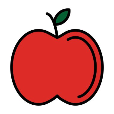 Elma. Web simgesi basit illüstrasyon 