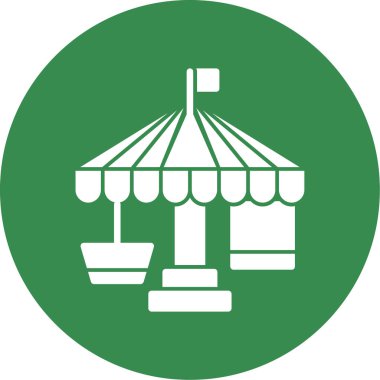 Lunapark atlıkarıncası, web basit illüstrasyon