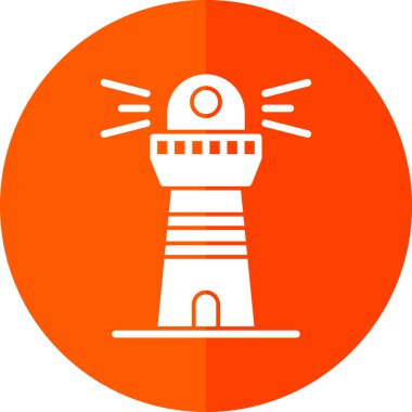 deniz feneri web simgesi, vektör illüstrasyonu 