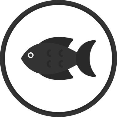 balık simgesi, vektör illüstrasyonu basit tasarım