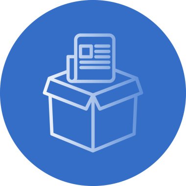 kutu simgesi, vektör illüstrasyonu basit tasarım