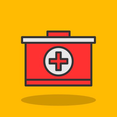 ilk yardım kiti vektör simgesi 
