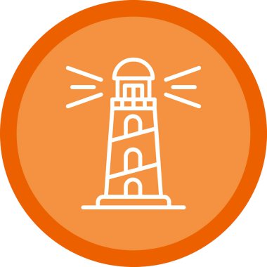 deniz feneri web simgesi, vektör illüstrasyonu 