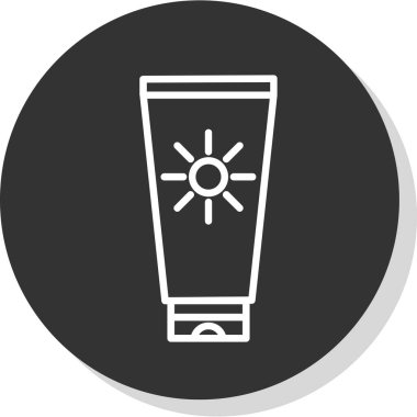 Güneş kremi simge vektör çizim