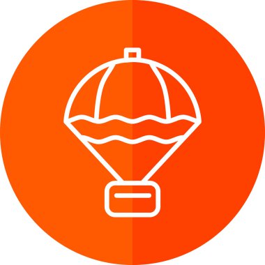 paraşüt ağ simgesi, vektör illüstrasyonu