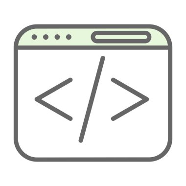 vektör ağ kodlama simgesi illüstrasyonu