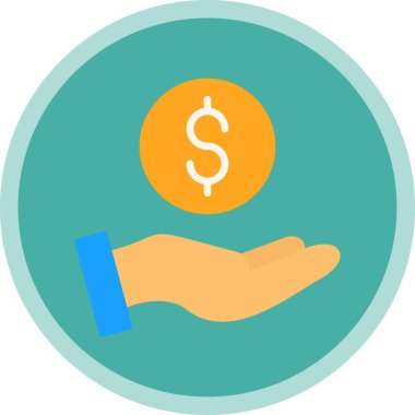 Dolar işareti vektör simgesi