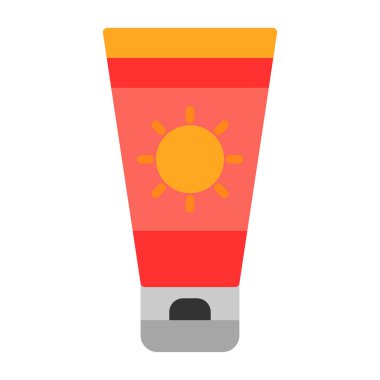 Güneş kremi simge vektör çizim