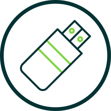 Usb satır simgesi. Tasarım için web şarkısı.