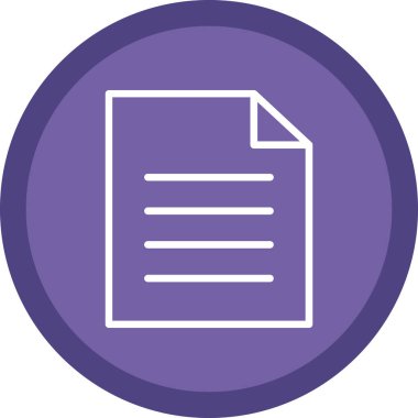 Belge. Web simgesi basit illüstrasyon 