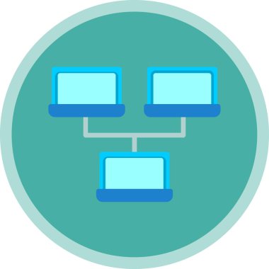 Yerel ağ simgesi, vektör illüstrasyonu basit tasarım