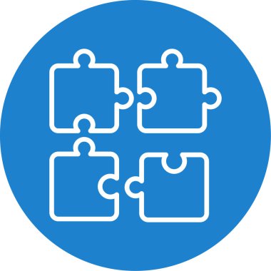 yapboz parçaları, ağ basit illüstrasyon