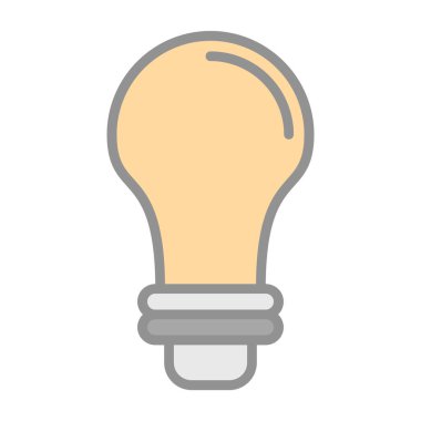 ampul düz simgesi, vektör illüstrasyonu