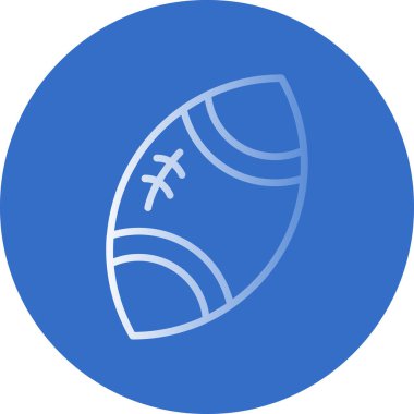Düz stil rugby topu simgesi
