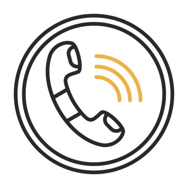 telefon ahizesi simgesi, vektör çizimi basit tasarım