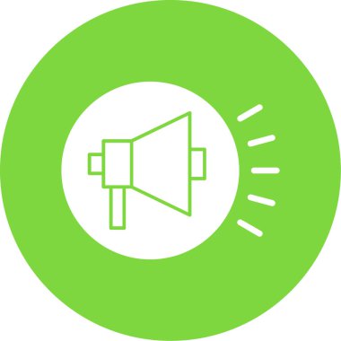 megafon simgesi, kampanya konsepti vektör illüstrasyonu