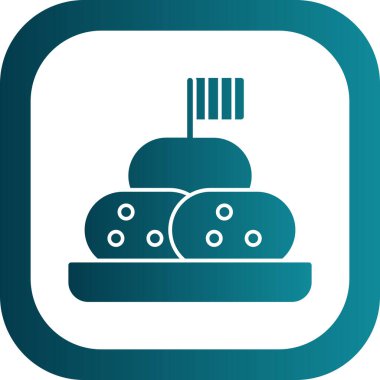 kek ikonu vektör illüstrasyonu