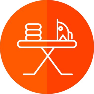 Ütü tahtası simgesi illüstrasyonu 