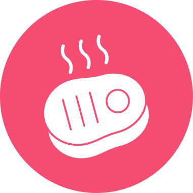 Biftek ikonunun vektör çizimi 