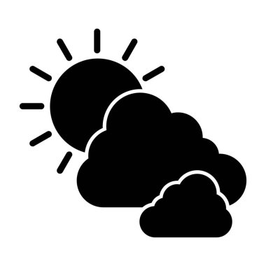Hava durumu simgesi, vektör illüstrasyonu 