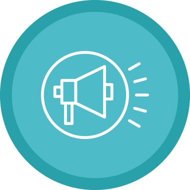 megafon simgesi, kampanya konsepti vektör illüstrasyonu