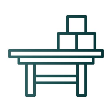 Masa sandalyesi ikonu. vektör illüstrasyonu