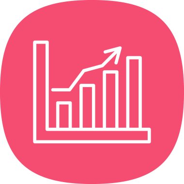 Bir grafik simgesinin vektör illüstrasyonu