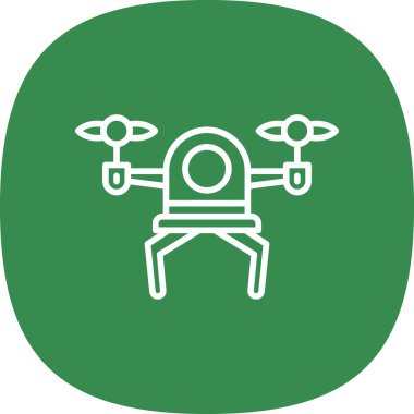 Drone simgesi, vektör illüstrasyonu basit tasarım