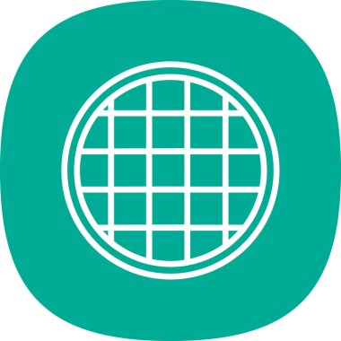 waffle düz vektör simgesi 