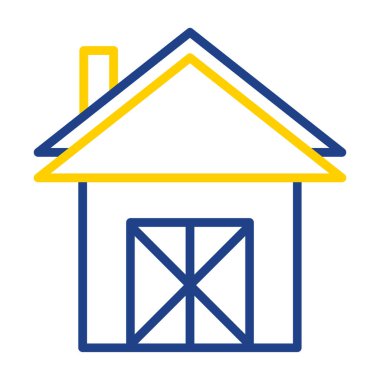 Barn ana hatlı vektör çizimi basit tasarım