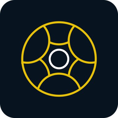 Futbol topu simgesi soyut arkaplanda izole edildi