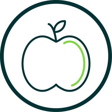 Elma. Web simgesi basit illüstrasyon 