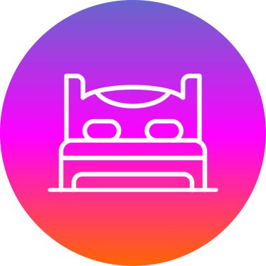 yatak simgesi modern soyut biçiminde